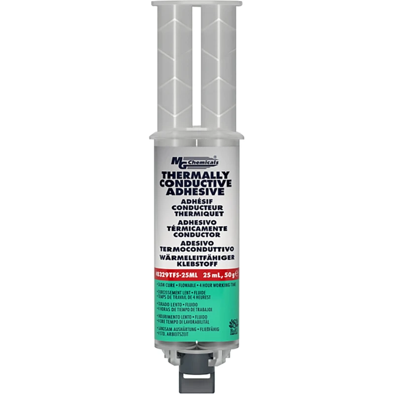 MG Chemicals Thermal Adhesive 8329 TFS Two-Part Epoxy Adhesive, Thermal Conductivity 1.2 W/(m·K) 1:1 Mix Ratio 8329TFS-25ML
