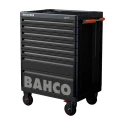 Bahco 8 Drawer Wheeled Roller Cabinet Solid Steel 1000kg Load Capacity 976mm Height 1477K8BLACK