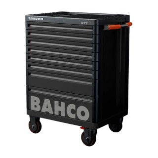 Bahco 8 Drawer Wheeled Roller Cabinet Solid Steel 1000kg Load Capacity 976mm Height 1477K8BLACK