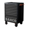 Bahco 8 Drawer Wheeled Roller Cabinet Solid Steel 1000kg Load Capacity 976mm Height 1477K8BLACK