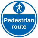 RS PRO Vinyl Mandatory Sign Pedestrian Route Sign With English Text 450mm dia 181-2264