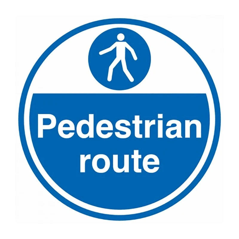 RS PRO Vinyl Mandatory Sign Pedestrian Route Sign With English Text 450mm dia 181-2264