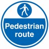 RS PRO Vinyl Mandatory Sign Pedestrian Route Sign With English Text 450mm dia 181-2264