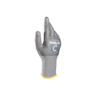 Mapa KRYTECH 610 Grey High Performance Polyethylene Work Gloves, Size 11, Polyurethane Coating 610
