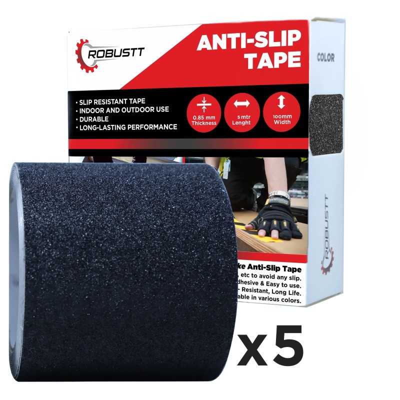 Buy Robustt Anti Skid/AntiSlip 5mx100mm Black Adhesive Tape