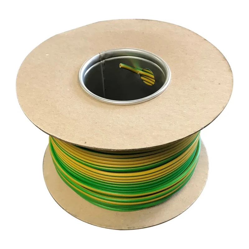 RS PRO 6491B Series Green, Yellow Hook Up Wire 7/1.7 mm Core Strands 16 mm², 100 m, Thermoplastic Polyolefin 6491B
