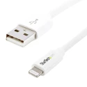 StarTech.com USB 2.0 Male USB 2.0 Type A to Male Lightning Connector Cable White 1 m USBLT1MW