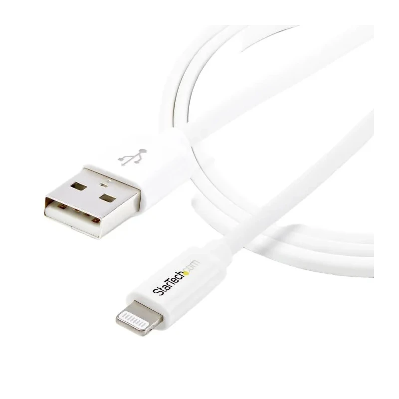 StarTech.com USB 2.0 Male USB 2.0 Type A to Male Lightning Connector Cable White 1 m USBLT1MW