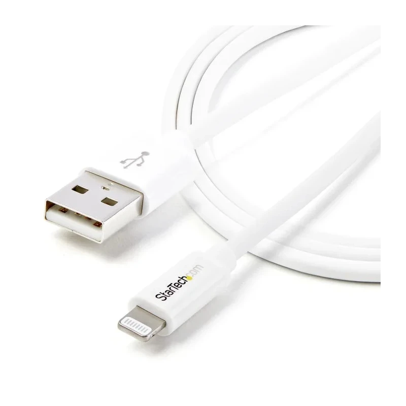 StarTech.com USB 2.0 Male USB 2.0 Type A to Male Lightning Connector Cable White 1 m USBLT1MW