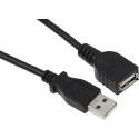 StarTech.com USB 2.0 Female USB Type A to Female USB Type A Cable, Black Polyvinyl Chloride Jacket, 914.4 mm USBEXTAA3BK