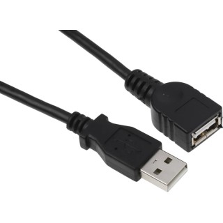 StarTech.com USB 2.0 Female USB Type A to Female USB Type A Cable, Black Polyvinyl Chloride Jacket, 914.4 mm USBEXTAA3BK
