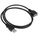 StarTech.com USB 2.0 Female USB Type A to Female USB Type A Cable, Black Polyvinyl Chloride Jacket, 914.4 mm USBEXTAA3BK