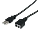 StarTech.com USB 2.0 Female USB Type A to Female USB Type A Cable, Black Polyvinyl Chloride Jacket, 914.4 mm USBEXTAA3BK