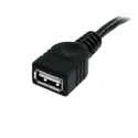 StarTech.com USB 2.0 Female USB Type A to Female USB Type A Cable, Black Polyvinyl Chloride Jacket, 914.4 mm USBEXTAA3BK