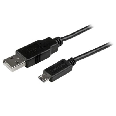 StarTech.com USB 2.0 Male USB 2.0 Type A to Male Micro USB Type B Cable Black 150 mm USBAUB15CMBK