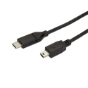 StarTech.com USB 2.0 Male USB Type C to Male Mini USB Type B Data Cable Black 2m USB2CMB2M