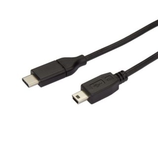 StarTech.com USB 2.0 Male USB Type C to Male Mini USB Type B Data Cable Black 2m USB2CMB2M