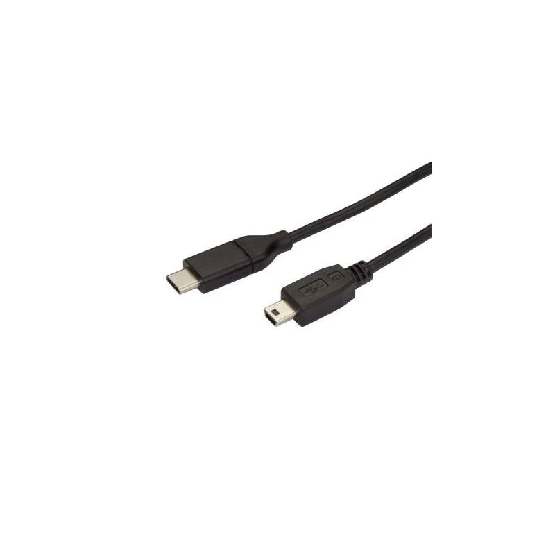 StarTech.com USB 2.0 Male USB Type C to Male Mini USB Type B Data Cable Black 2m USB2CMB2M