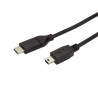StarTech.com USB 2.0 Male USB Type C to Male Mini USB Type B Data Cable Black 2m USB2CMB2M