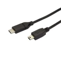 StarTech.com USB 2.0 Male USB Type C to Male Mini USB Type B Data Cable Black 2m USB2CMB2M
