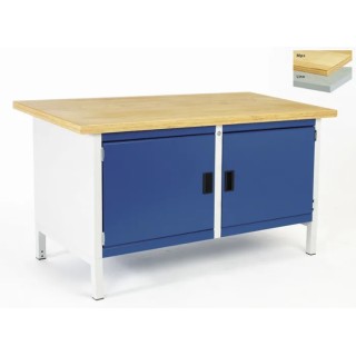 Bott 1.5m Wide Workstation Workbench Storage Bench with 2 Door Cupboard and Adjustable Shelves 41002022.11v