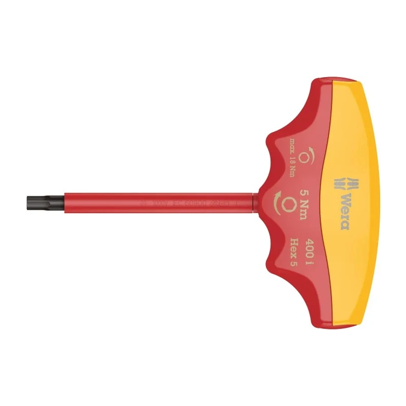 Wera T Metric Hex Key, Hex Size 4 mm, Overall Length 155mm, Non-Sparking, IEC 60900 Standard 05004981001