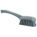 Vikan Hard Bristle Grey Scrubbing Brush Grey, 36 mm Bristle Length, Polyethylene Terephthalate Bristle Material 419288