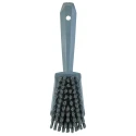 Vikan Hard Bristle Grey Scrubbing Brush Grey, 36 mm Bristle Length, Polyethylene Terephthalate Bristle Material 419288