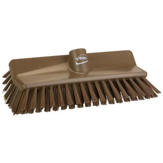 Vikan Hard Bristle Brown Scrubbing Brush with 41 mm Polyethylene Terephthalate Bristle Length 150mm Width 265mm Depth 704766