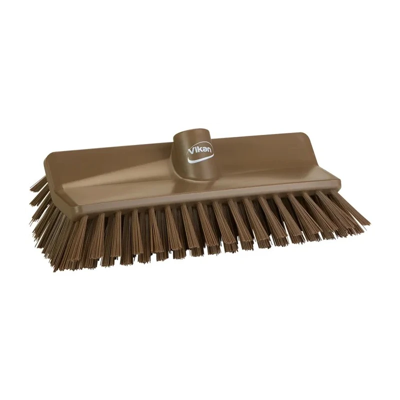 Vikan Hard Bristle Brown Scrubbing Brush with 41 mm Polyethylene Terephthalate Bristle Length 150mm Width 265mm Depth 704766