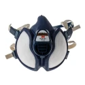 3M 4000+ Series Half Mask Respirator, Blue and White Thermoplastic Elastomer, Size One Size 4251+