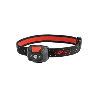 Coast LED Head Torch Dual-Colour White & Red Beam AAA Battery Powered IPX4 330 lm 38m Beam Distance FL19