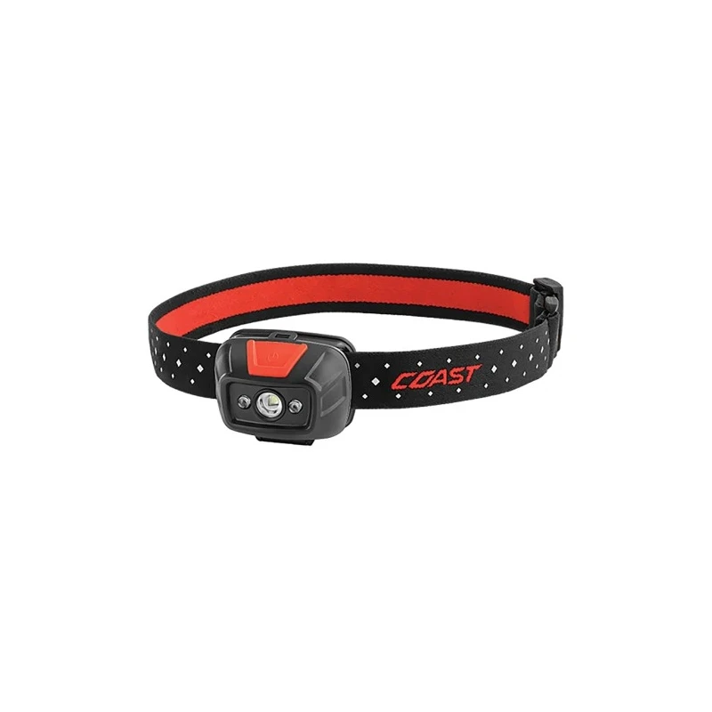 Coast LED Head Torch Dual-Colour White & Red Beam AAA Battery Powered IPX4 330 lm 38m Beam Distance FL19