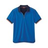 Parade Blue Polyester Short Sleeve Polo Shirt with YKK Zip Closure OLLEY 17OLLEY*1452TXXXL