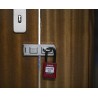 RS PRO Red 1-Lock Safety Lockout Nylon and Aluminium Padlock 6.35 mm Shackle Diameter 38 mm Shackle Length 196-3765