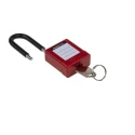 RS PRO Red 1-Lock Safety Lockout Nylon and Aluminium Padlock 6.35 mm Shackle Diameter 38 mm Shackle Length 196-3765