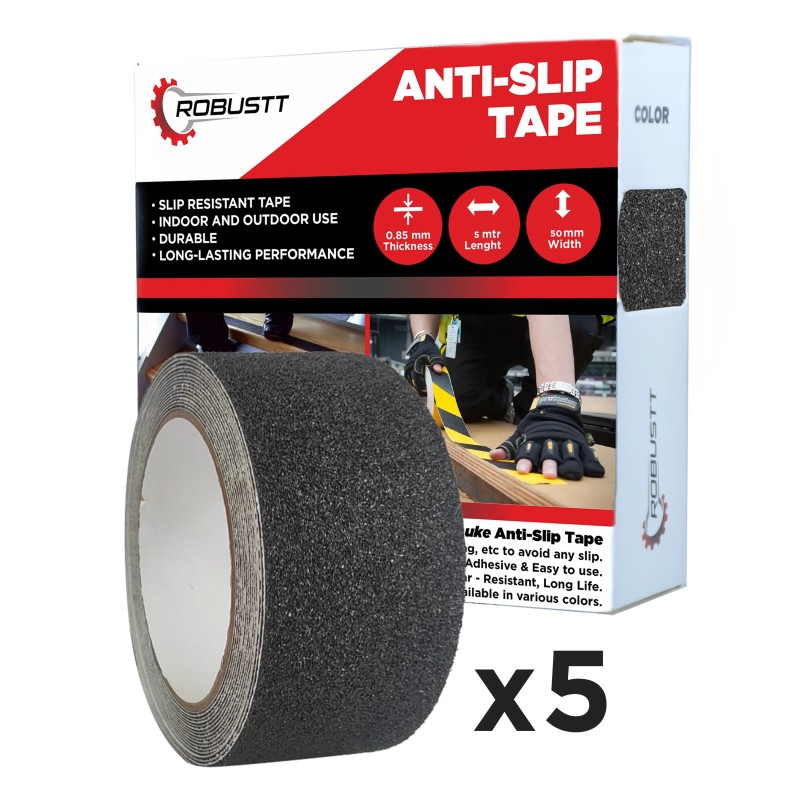 Buy Robustt Anti Skid/Slip 10mx50mm Black Adhesive Tape