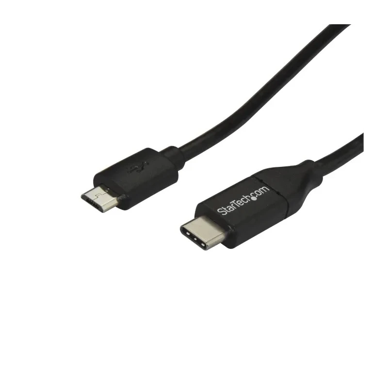 StarTech.com USB 2.0 Male USB Type C to Male Micro USB Type B Cable Black 1m USB2CUB1M