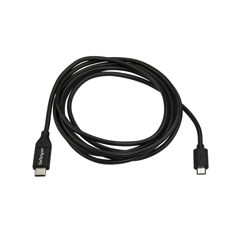 StarTech.com USB 2.0 Male USB Type C to Male Micro USB Type B Cable Black 1m USB2CUB1M