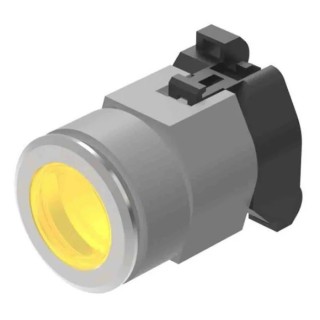EAO Panel Yellow LED Pilot Light 100mA, 704 Series, 31mm Cutout, IP65, Round, Metal Body, Aluminium Bezel 0704.006.418.