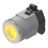 EAO Panel Yellow LED Pilot Light 100mA, 704 Series, 31mm Cutout, IP65, Round, Metal Body, Aluminium Bezel 0704.006.418.