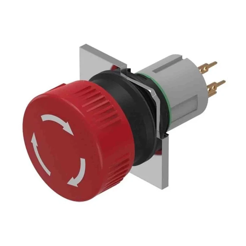 EAO 51 Series Maintained Emergency Stop Push Button, 16 mm Cutout, SPST Contact, IP65 Protection 51-256.026
