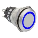 EAO 82 Series Illuminated Momentary Push Button Switch, Panel Mount, 19 mm Cutout, SPDT, Green LED, IP65/IP67 82-5151.1133