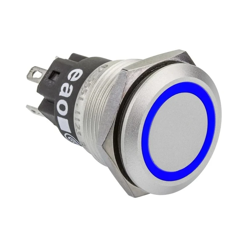 EAO 82 Series Illuminated Momentary Push Button Switch, Panel Mount, 19 mm Cutout, SPDT, Green LED, IP65/IP67 82-5151.1133