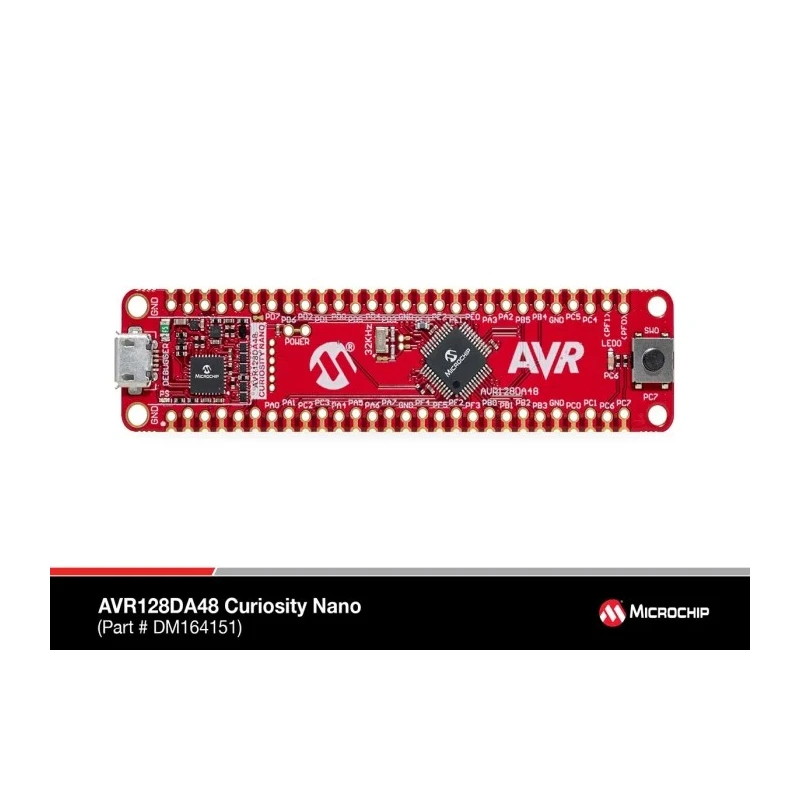 Microchip AVR128DA48 Curiosity Nano GPIO Evaluation Board Microcontroller Development Kit DM164151