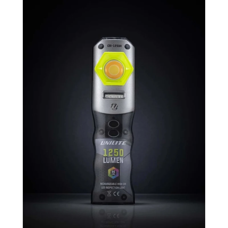 Unilite Rechargeable High CRI 96+ Industrial Inspection Lamp Handheld 3.7V 10W 1250 lm IP65 