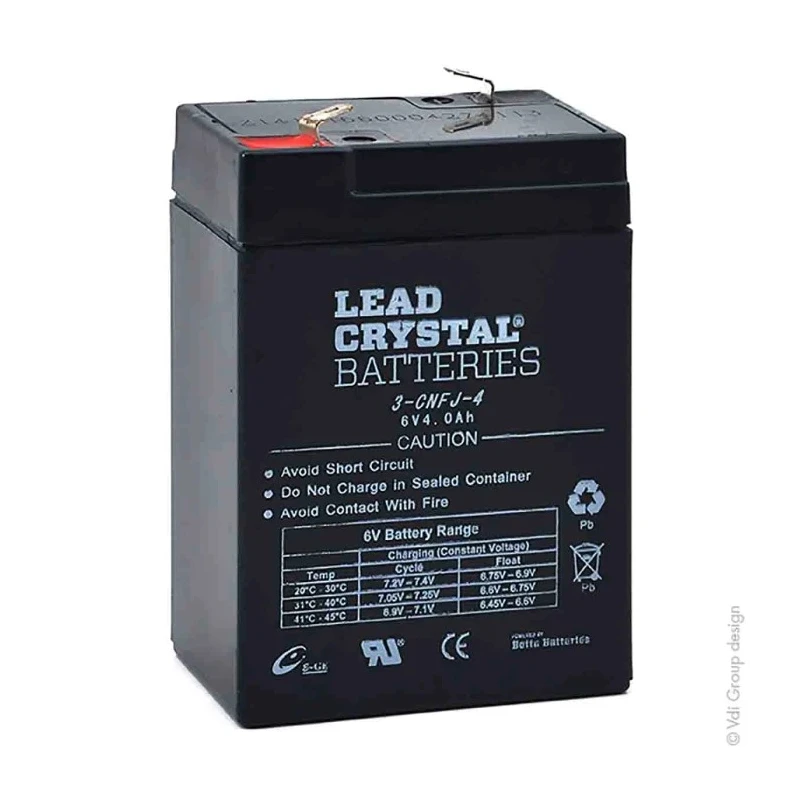 ENIX Energies Standard Sealed Lead Acid Battery 6 V 4 Ah 47.5mm x 100mm AMC9014