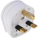 MK Electric 13A 250V UK Mains Plug White Cable Urea Formaldehyde Screw Termination 647 WHI