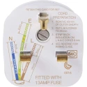 MK Electric 13A 250V UK Mains Plug White Cable Urea Formaldehyde Screw Termination 647 WHI