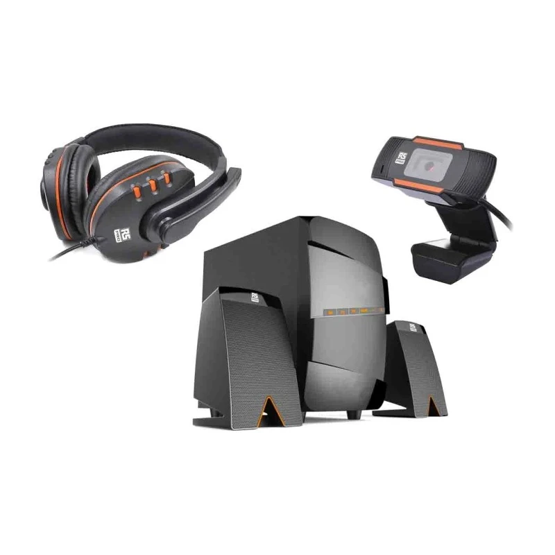 RS PRO Home Working Kit 1.4 MP 60 fps Webcam 1080 x 720 pixel with Speaker Set and Headset 201-3516